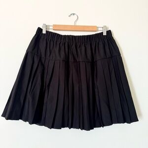 NWT Urban Coco Pleated Mini Skirt Black Elastic Waist Size 2XL